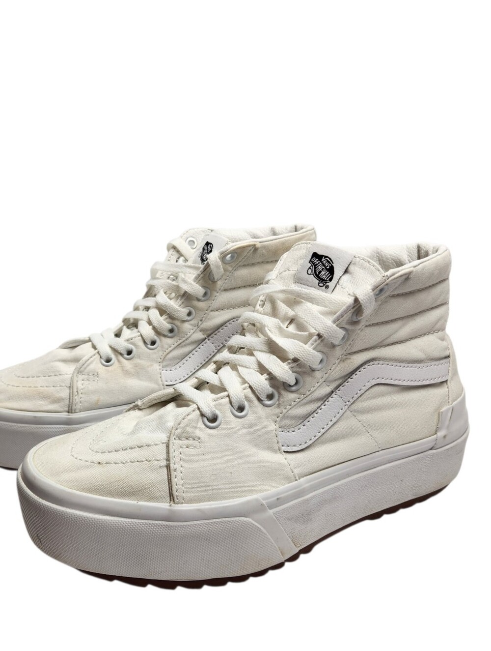 Vans Sk8-Hi Platform Sneakers in Off-White‎